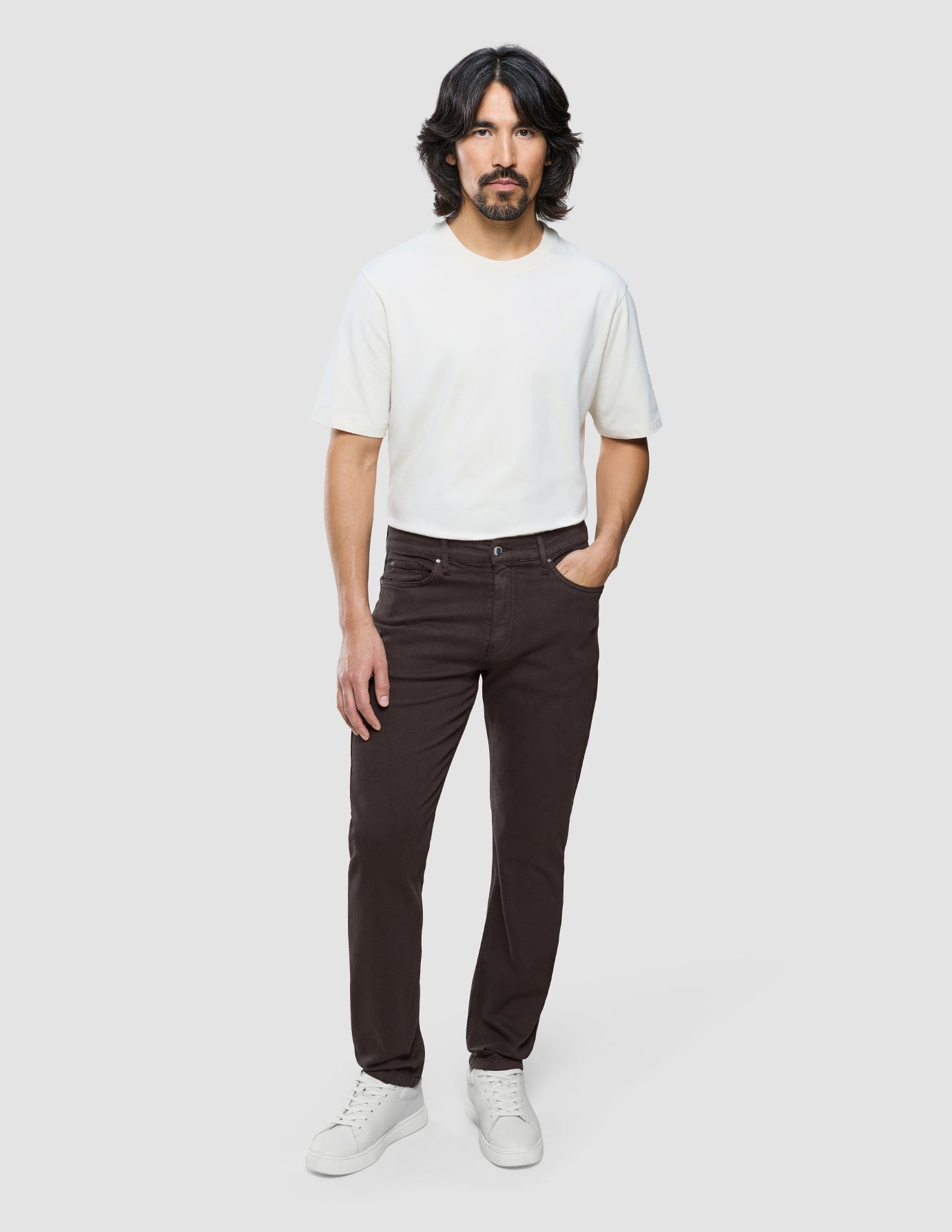 Classic 5-Pocket Pants Slim Dark Brown